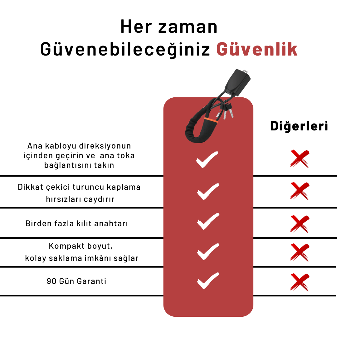 Belvors™ Direksiyon Kilidi